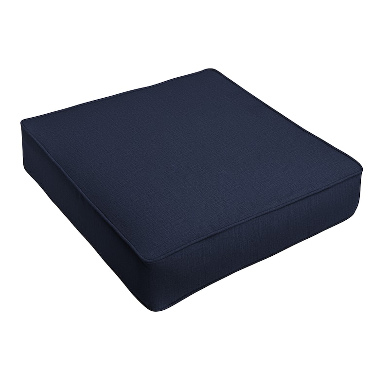 Sorra Home Indoor/Outdoor Solid Deep Seating Corded Cushion