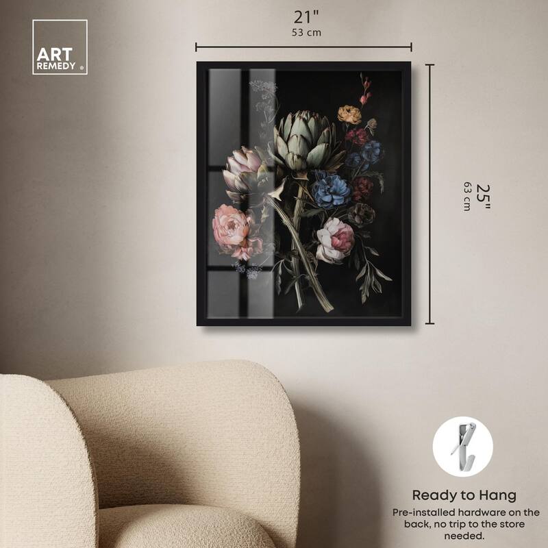 Moody Artichoke III Shadowbox by Art Remedy