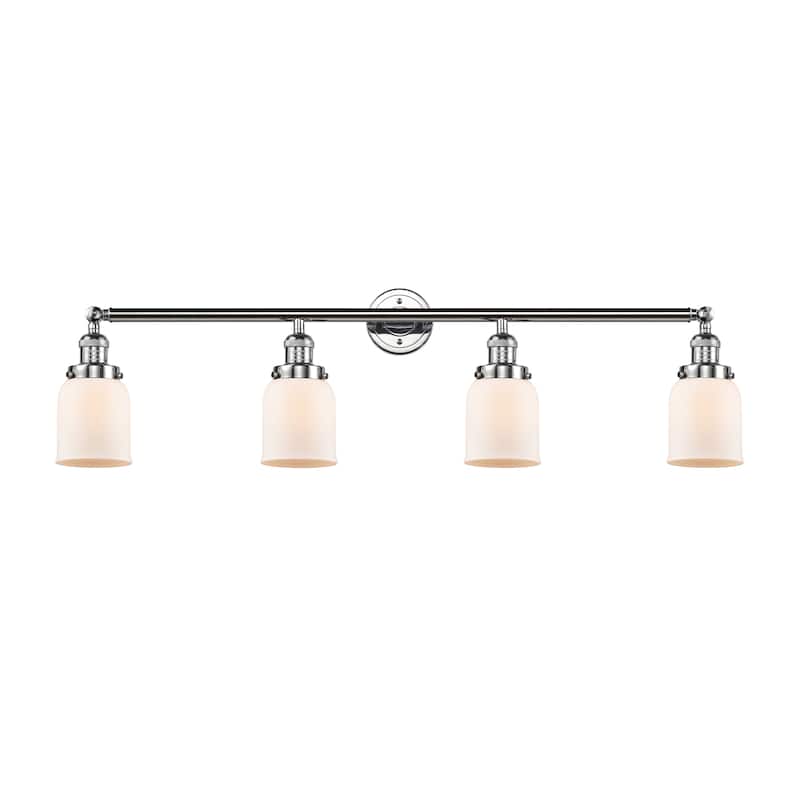 Innovations Lighting Bell 4 Light 42" Bath Vanity Light - Polished Chrome/Matte White
