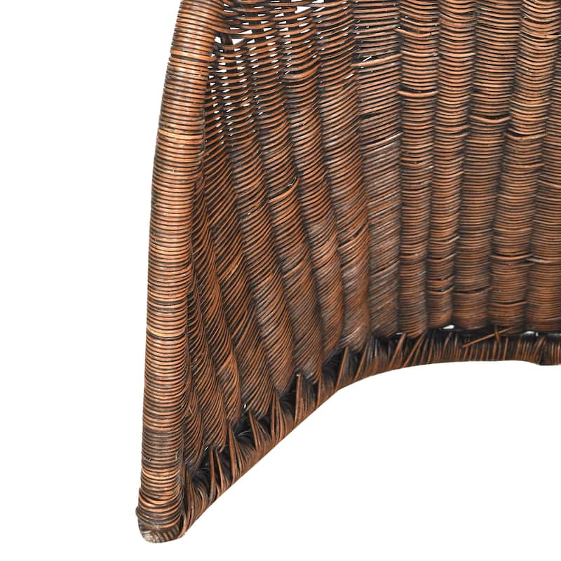 SAFAVIEH Baukje Grey Wicker Dining Chair (Set of 2) - 19Wx26Dx35H