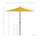 preview thumbnail 41 of 68, California Umbrella 7.5' Round Crank Lift Auto Tilt 8 Rib Aluminum Patio Umbrella, Bronze Finish, Olefin Royal Blue Fabric