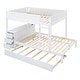 preview thumbnail 7 of 10, Full-Over-Full Bunk Bed with Twin size Trundle, Storage and Desk