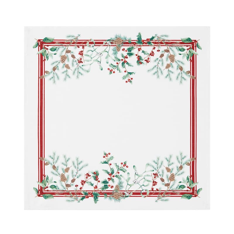 Winter Holiday Berry Fabric Napkin Set of 4