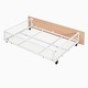 preview thumbnail 15 of 19, Full Over Twin and Twin Metal Triple Bunk Bed with Drawers and Guardrails