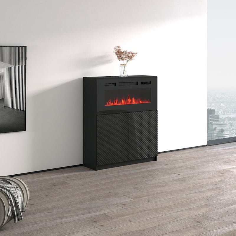 Carla 01 BLEF Electric Fireplace Sideboard On Sale Bed Bath & Beyond 36576091