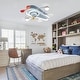 preview thumbnail 2 of 10, 26In Cartoon Aircraft Flush Mount Ceiling Fan, 6-Speed Dimmable Light with Remote and APP Control for Kids Room
