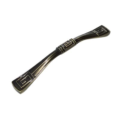 Utopia Alley Trieste Pull Handle - Decorative Antique Brass Cabinet Drop Pull Handles, 3.75" Center to Center