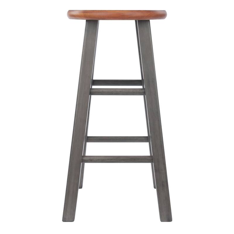 Ivy Counter Stool, Rustic Teak & Gray