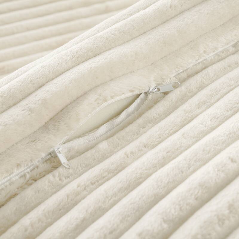 2 - Piece Upholstered Sectional Couch Sleeper Sofa L-Shape Chaise with Pillow