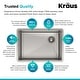 preview thumbnail 80 of 158, KRAUS Standart PRO Undermount Single Bowl Stainless Steel Kitchen Sink