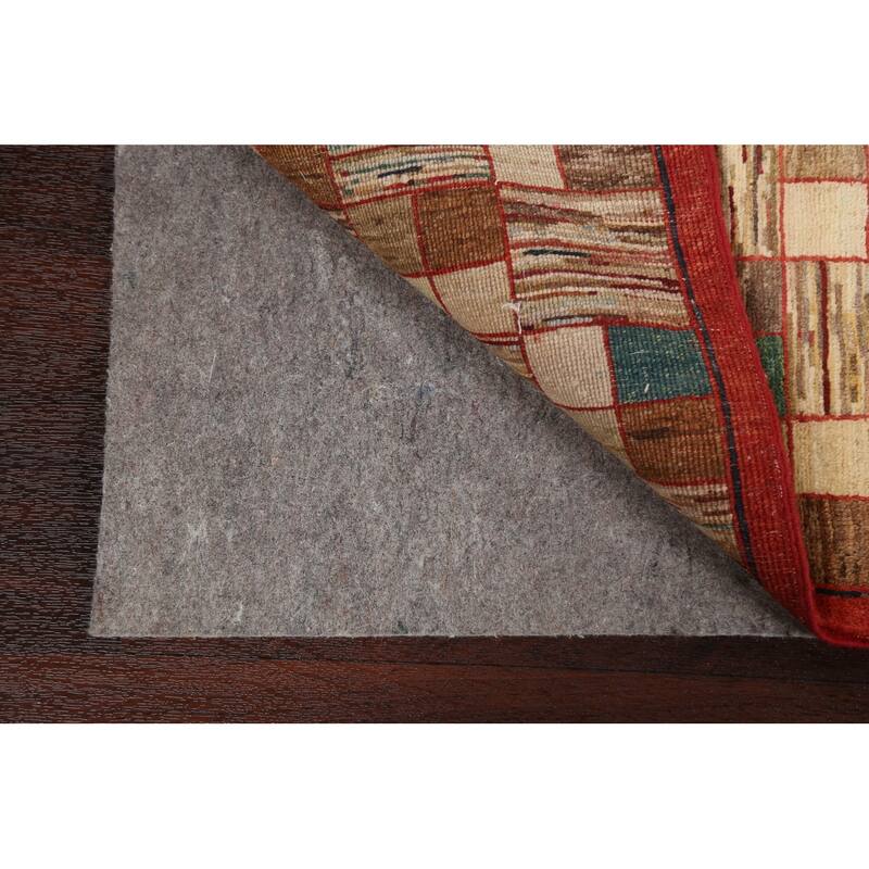 Geometric Gabbeh Kashkoli Oriental Wool Area Rug Hand-knotted Carpet - 3'3" x 4'11"