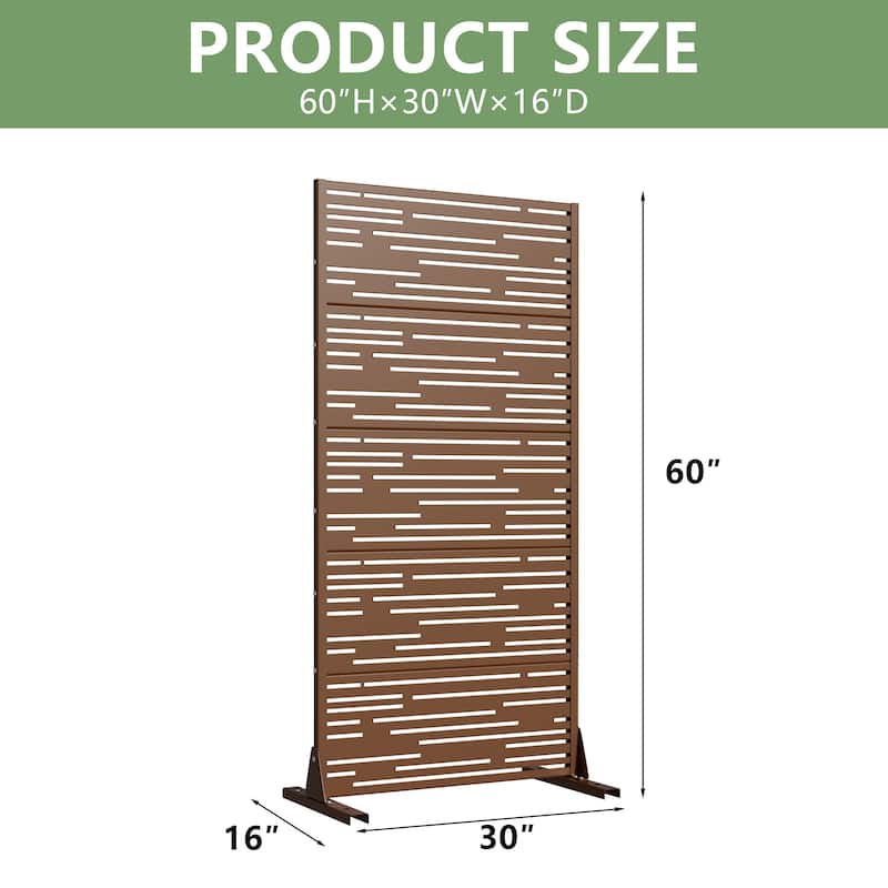 Shine Metal Privacy Screen Panel Free Standing