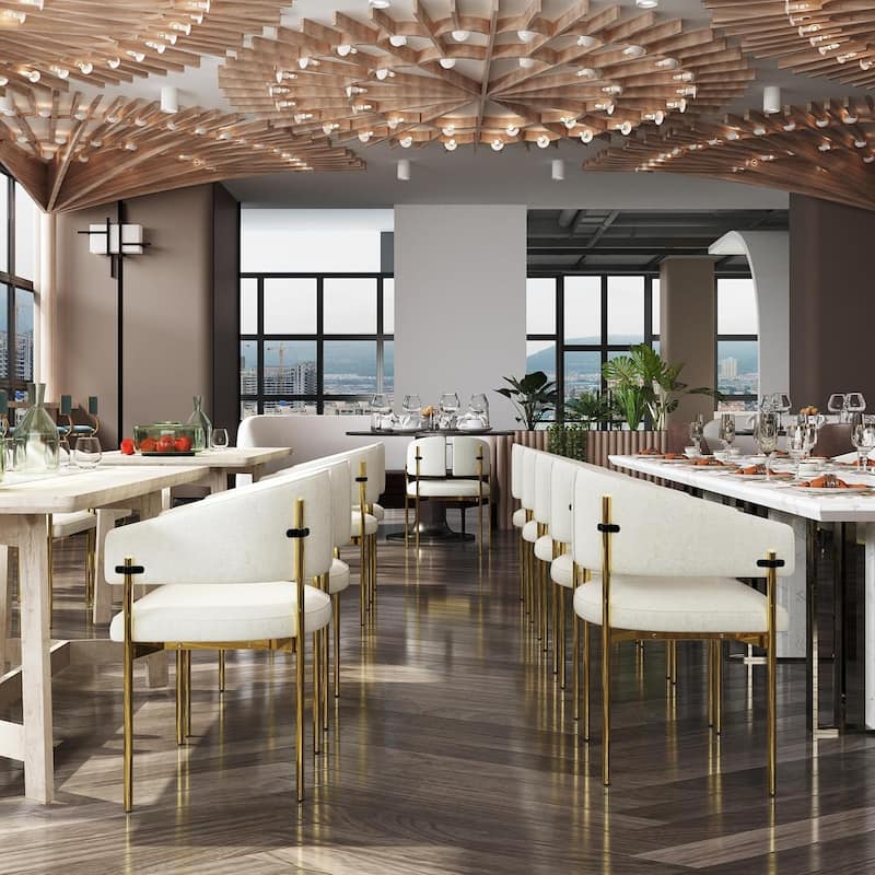 Classic and Luxurious Barrel Dining Chairs with Arms