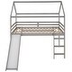 preview thumbnail 14 of 16, Stylish Full Loft Bed with Slide and Ladder, Solid Pine Wood Frame, Modern Design