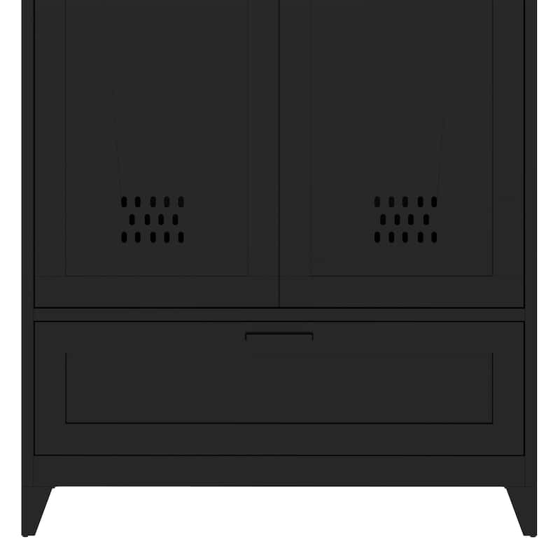 Moasis 71" Tall Metal Storage Cabinet with Doors and Adjustable Shelves