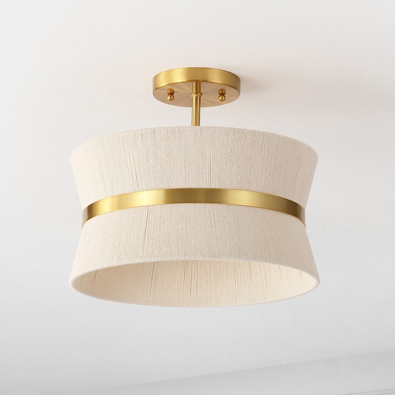SAFAVIEH Gianangela 3-Light 13-inch Semi Flush Mount (LED Bulbs Included) - 13 In. W x 13 In. D x 11 In. H