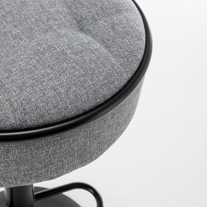 Round Storage Bar Stool Set of 2