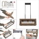 preview thumbnail 15 of 27, LALUZ Farmhouse 5-Light Rectangle Wood Chandelier Rustic Island Lights for Dining Kitchen Island