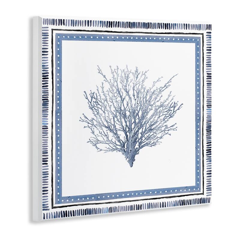 Stupell Bordered Oceanic Coral Wall Plaque Art Design By Lanie Loreth