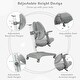 preview thumbnail 30 of 28, Gymax Kids Desk Study Chair Adjustable Height Depth w/ Sit-Brake - See Details
