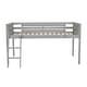 preview thumbnail 6 of 26, Twin Size Wood Low Loft Bed With Convertible Ladder for Home