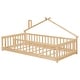 preview thumbnail 39 of 41, Simple wooden floor bed with guard rails