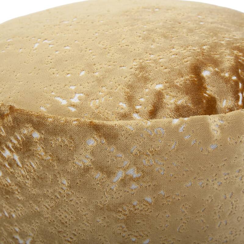 Allan Andrews Round Tall Pouf Pasini Gold