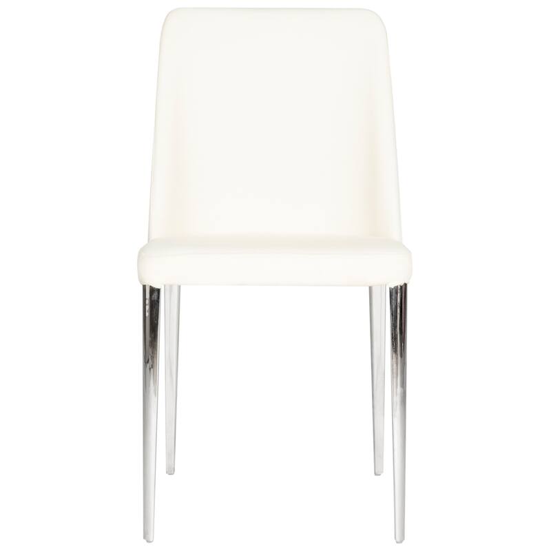 SAFAVIEH Haruko Mid Century Dining White Dining Chair (Set of 2) - 22.5" x 17.8" x 34.8" - 23Wx18Dx35H