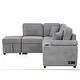 preview thumbnail 73 of 79, 84.75" Sleeper Sofa Bed, 2 In 1 Pull Out Sofa Bed L Shape Couch With Storage Ottoman For Living Room, Bedroom Couch