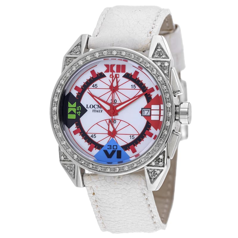 Locman Women's Diamond Cavallo Pazzo Mother of Pearl Dial Watch - 161MOPRDDC/WH OS - Mother of Pearl - 6 (36)