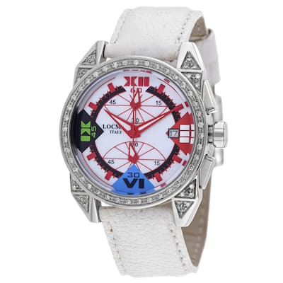 Locman Women's Diamond Cavallo Pazzo Mother of Pearl Dial Watch - 161MOPRDDC/WH OS - Mother of Pearl - 6 (36)