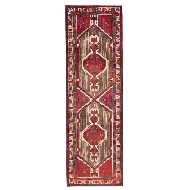 ECARPETGALLERY Hand-knotted Konya Anatolian Red Wool Rug - 3'6 x 11'1