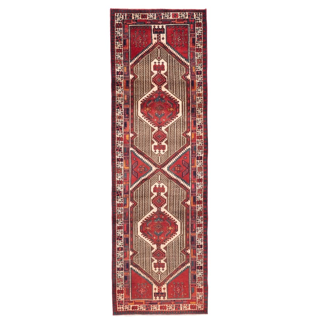 ECARPETGALLERY Hand-knotted Konya Anatolian Red Wool Rug - 3'6 x 11'1