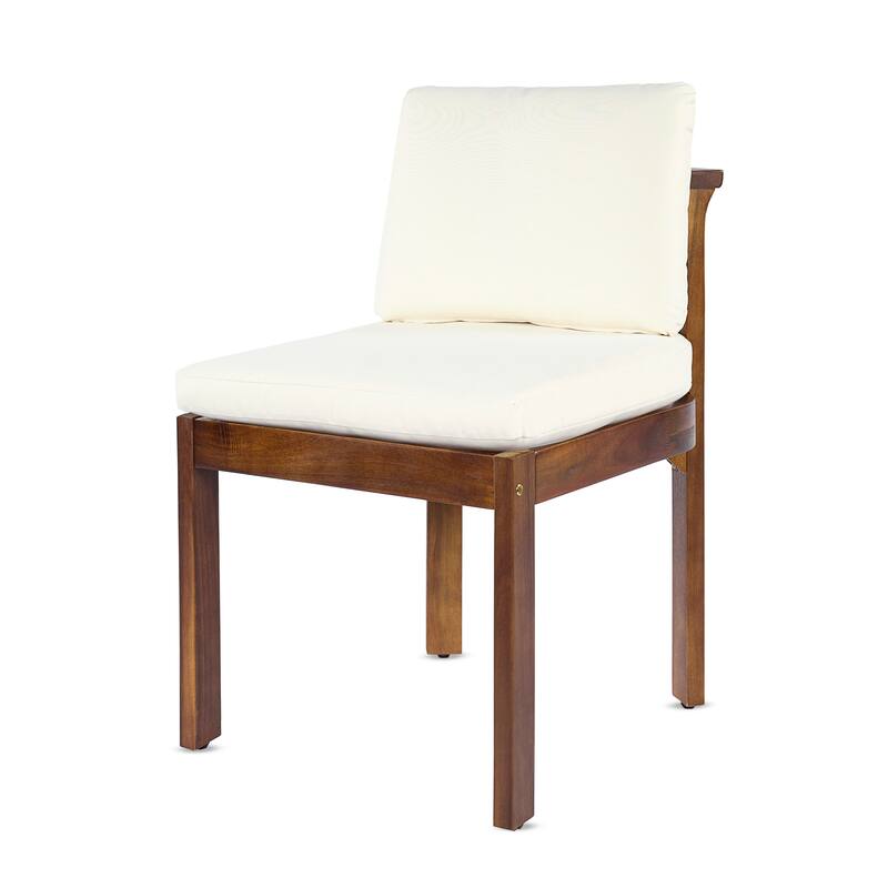 Christopher Knight Home - 7-Piece Outdoor Acacia Wood Dining Set with Sculpted Back Chairs & 71" Expandable Dining Table