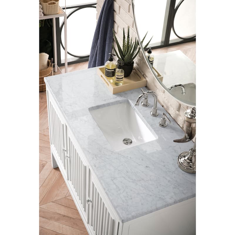 James Martin Vanities Athens 48" Single Vanity Cabinet, Glossy White