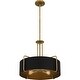 preview thumbnail 4 of 7, Hanley 4-Light Aged Brass Pendant - Aged Brass