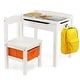 preview thumbnail 2 of 35, Multifunctional Kids Table and Chairs with Storage Space - 23" x 16" x 21.5"(L x W x H) White