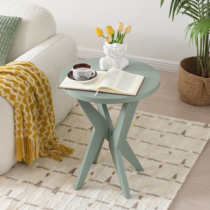 Round Solid Wood Coffee Table