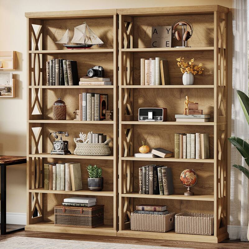 6-Tier Bookshelf, 71 Inches Tall Freestanding Bookcase