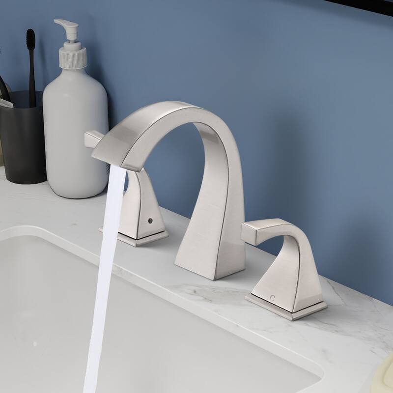 Topcraft Two Handle Bathroom Sink Faucet with Pop-Up Drainer