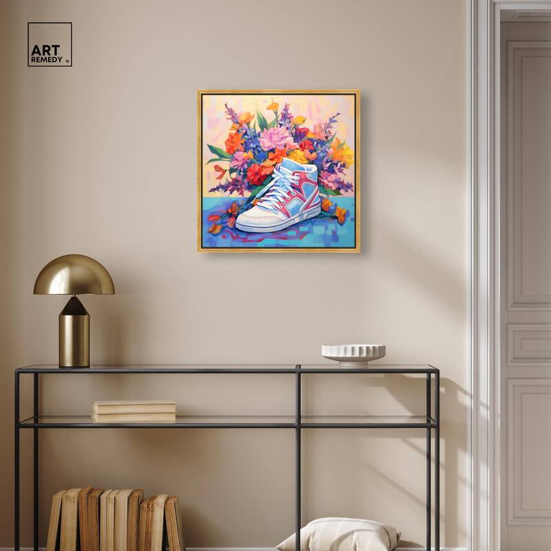 Colorful Sneaker Bouquet II Canvas by Art Remedy