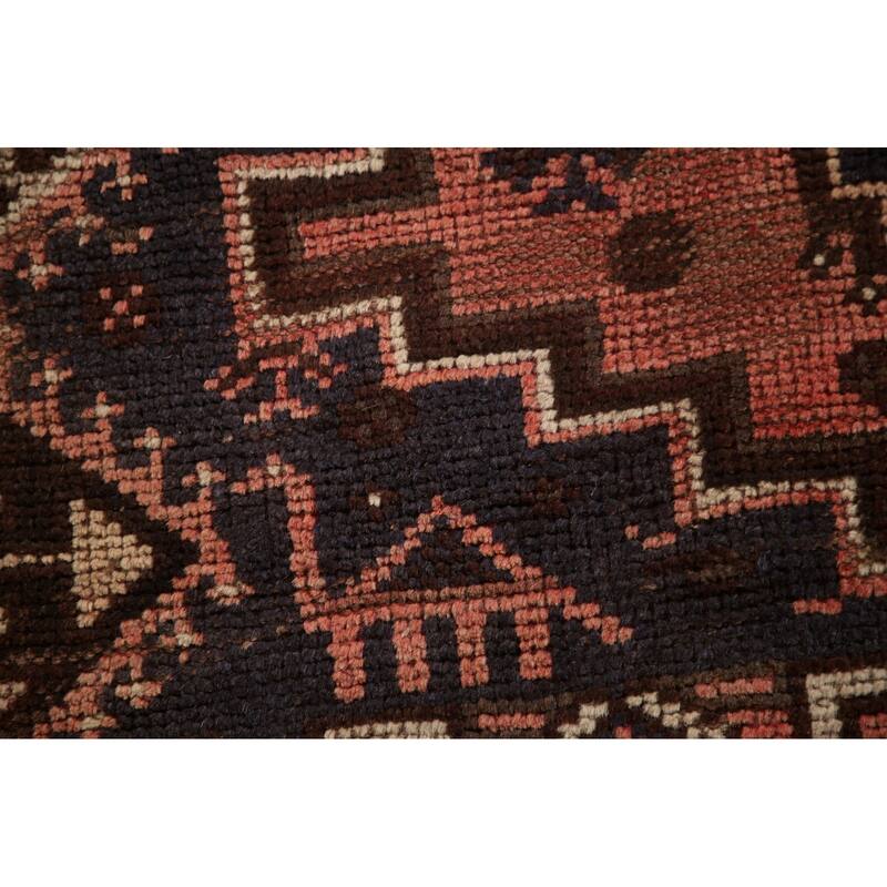 Hand-knotted Vegetable Dye Qashqai Persian Antique Area Rug - 5'0"x 7'7"