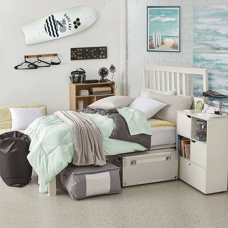 100 Complete Twin XL Bedding & Dorm Essentials Package On Sale Bed