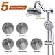 preview thumbnail 21 of 23, Wall Mounted Shower Faucet With Handheld Shower 6 Inch Rain Shower Head Combo Set Shower System With Slide Bar, NO VALVE