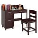 preview thumbnail 1 of 7, Gymax Kids Study Desk & Chair Set w/Chair 2 Storage Cabinets Drawer 4 Black