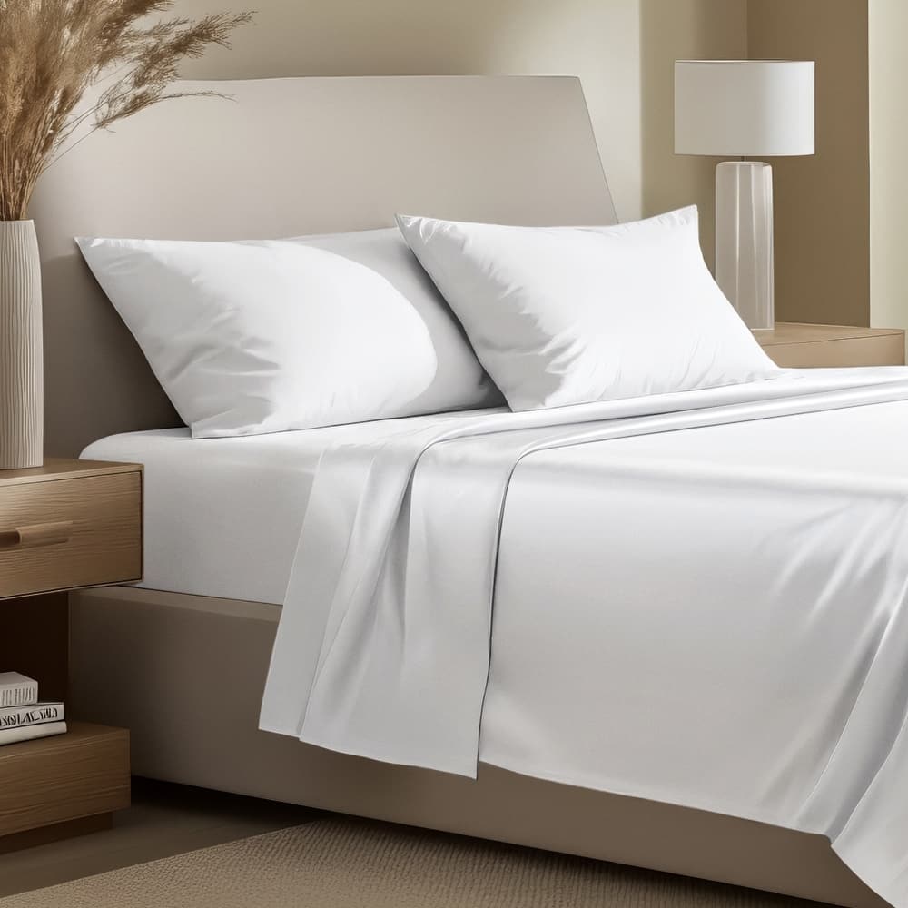 Bare Home Organic Cotton Sheet Set - Silky Smooth Sateen Weave