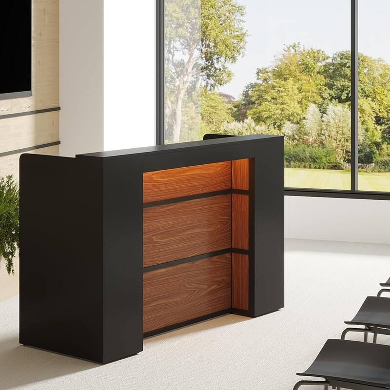 63" Reception Desk & Lectern Podium, Front/Checkout Counter & Conference Speaker Desk for Lobby, Retail, Church, Office