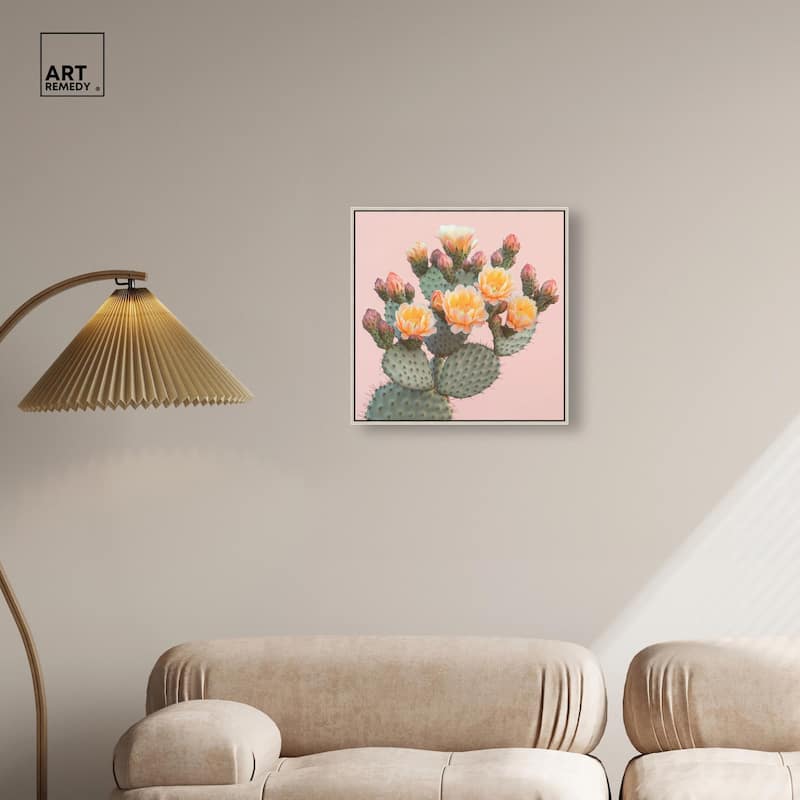 Pink and Prickly Canvas by Art Remedy