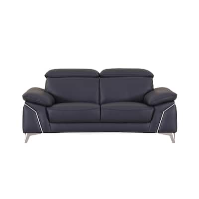 Top Grain Italian Leather Loveseat