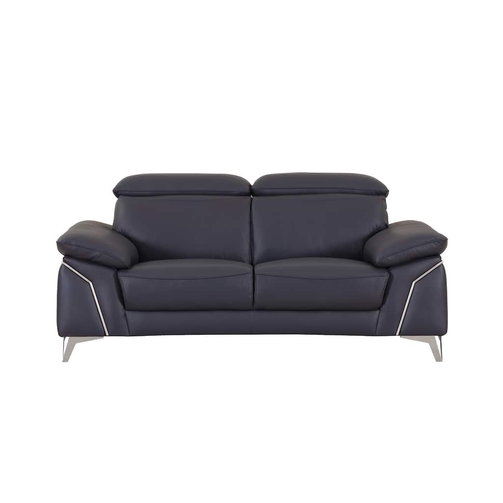 Top Grain Italian Leather Loveseat